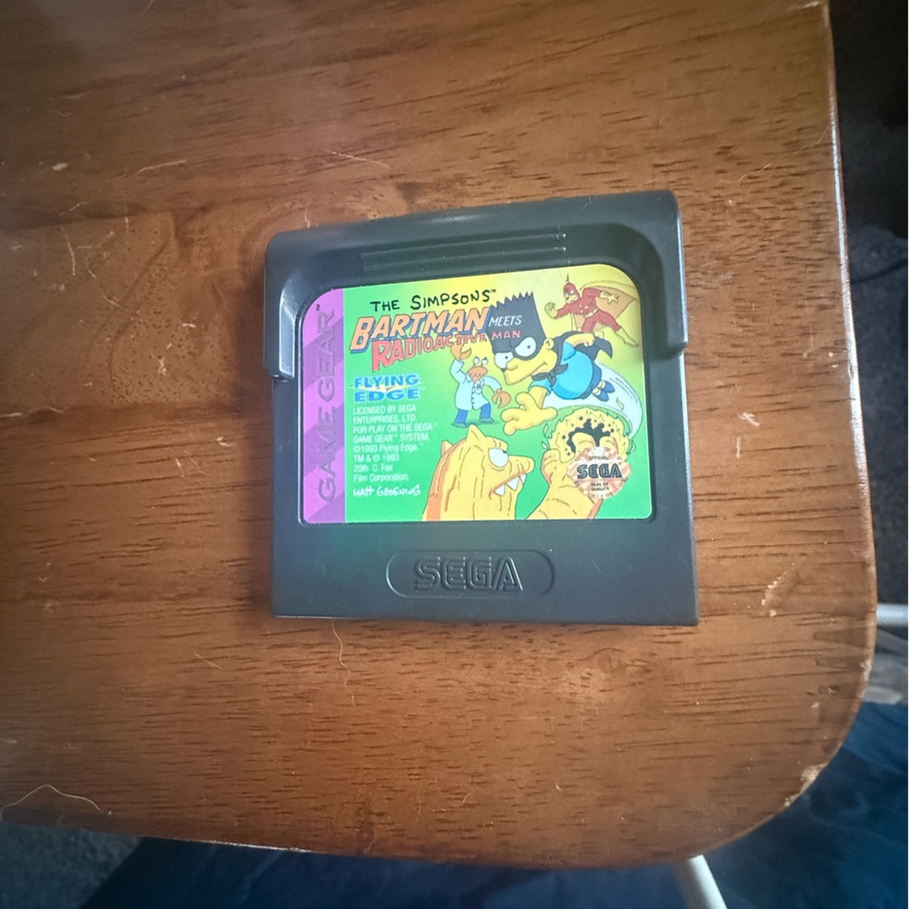 Game Gear Cartridge - The Simpsons Bartman meets radioactive man